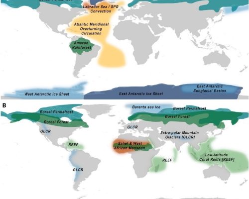Exceeding 1.5oC global warming risks triggering multiple climate tipping points